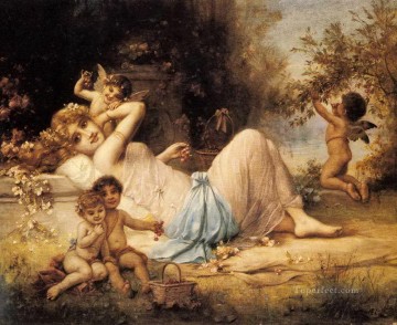 Venus y sus asistentes Hans Zatzka Pinturas al óleo